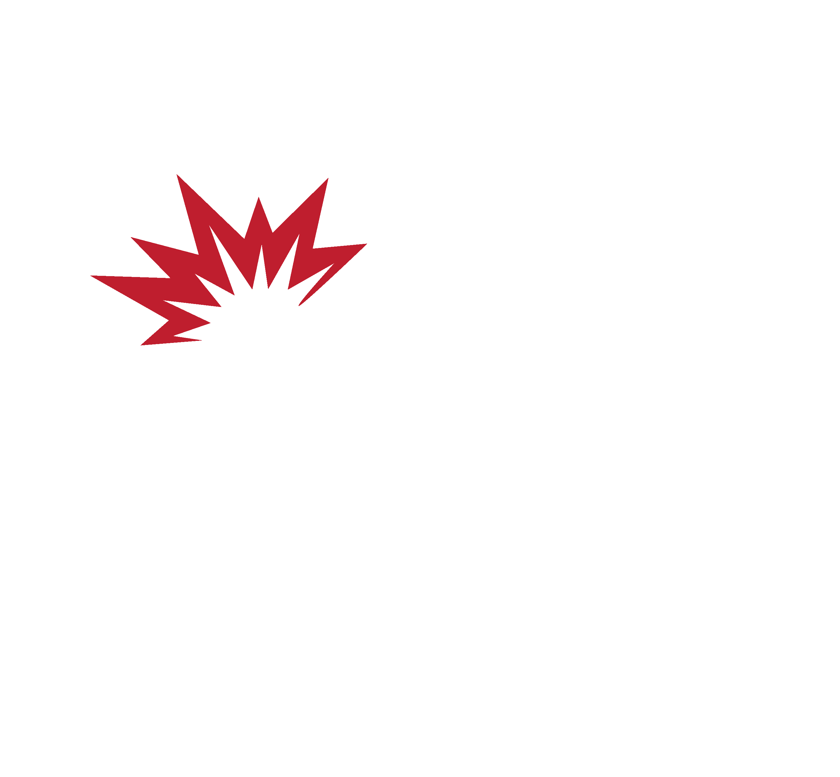 Logo for 'STACK UP' featuring a stylized grenade icon and explosive graphics on a black background.