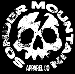 Logo design featuring a skull and the text 'Wonder Mountain Apparel Co' in a distressed font.
